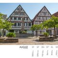 Kalender Zwischen Alb und Neckar 2022,Kirchheim/Teck, Fachwerkhäuser am Marktplatz, Gerhard Eppinger